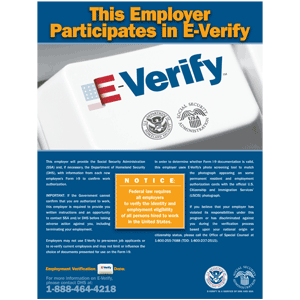E-Verify Poster: English
