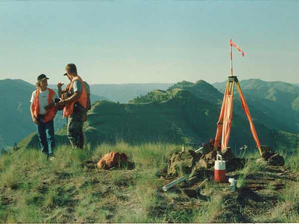 Surveying mountains, 2000.