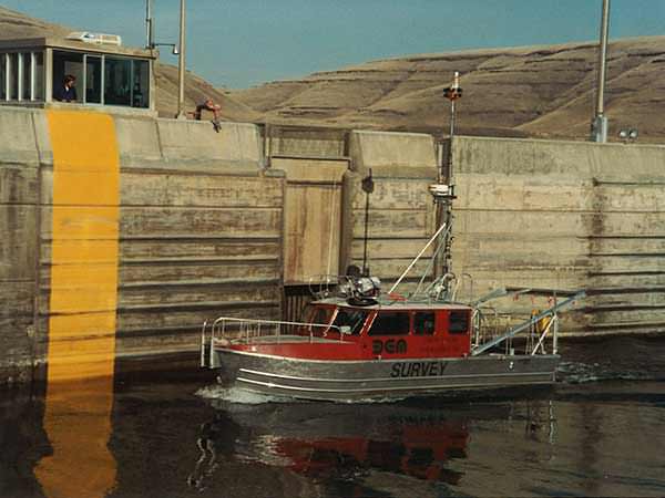 Survey Boat at The Dalles