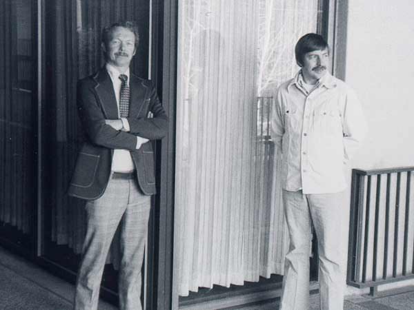 David Evans and David Gould in the 1970s.