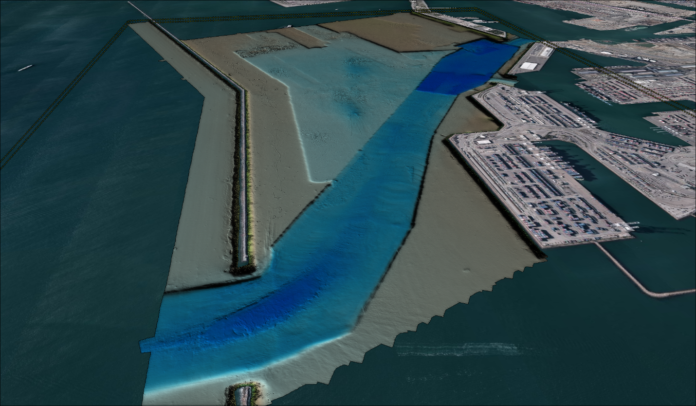 Port of Long Beach hydrographic scan image